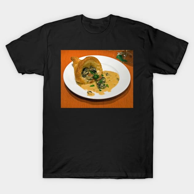 Escargot in a Puff pastry Cornucopia T-Shirt by wolftinz